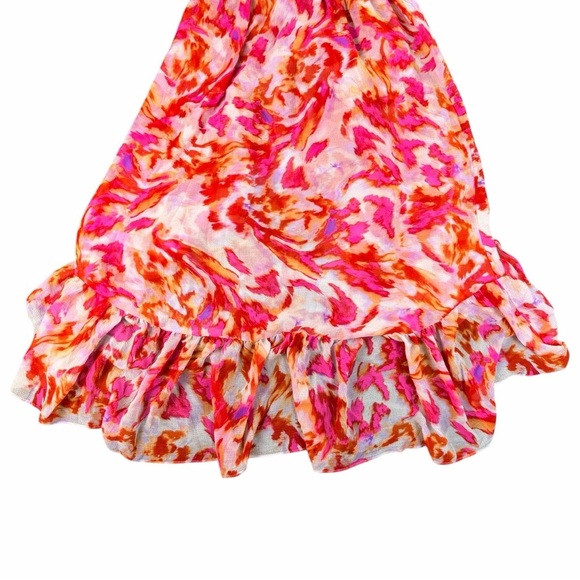 Misa Los Angeles Women's Rumi Midi Floral Dress High-Low In Maldive Marble Sz XS - Picture 5 of 13